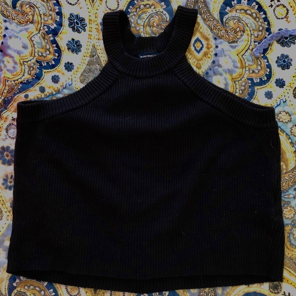 Brandy Melville Ribbed Cropled Halter Top